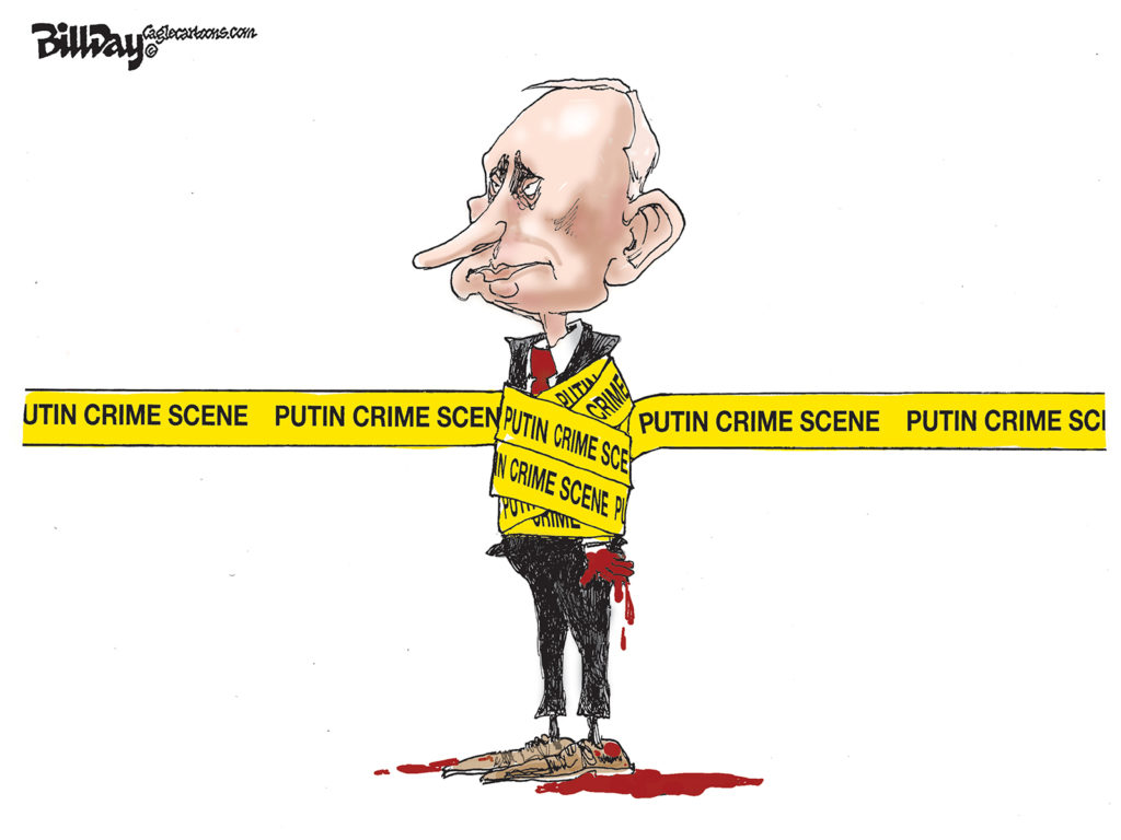 Putin Crime Scene, a Cartoon by Bill Day