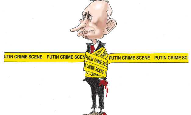 Putin Crime Scene, A Cartoon by Award-Winning Bill Day