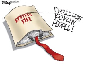Epstein File, A Cartoon by Award-Winning Bill Day
