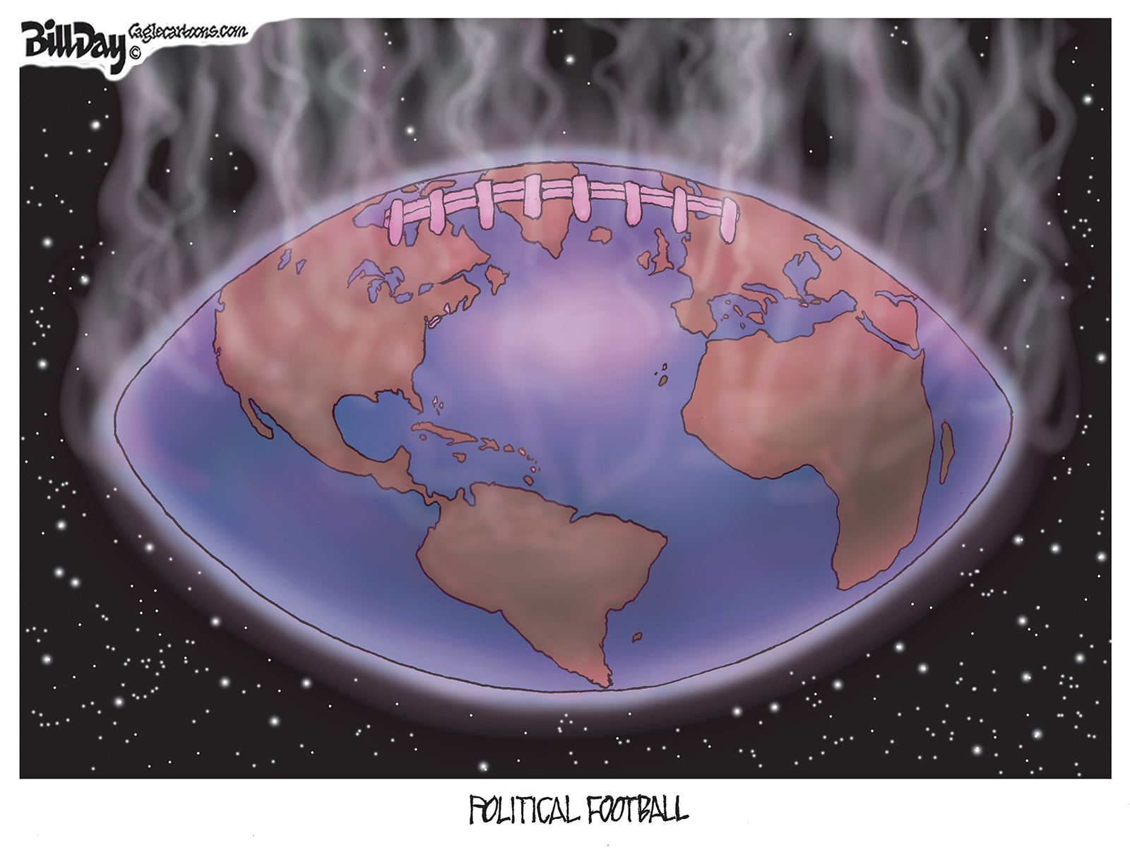 Political Football, A Cartoon by Award-Winning Bill Day