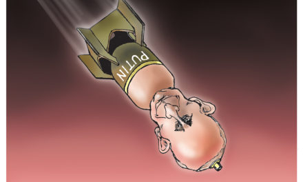 Putin Bomb – His War on Innocents, a Cartoon by Award-Winning Bill Day