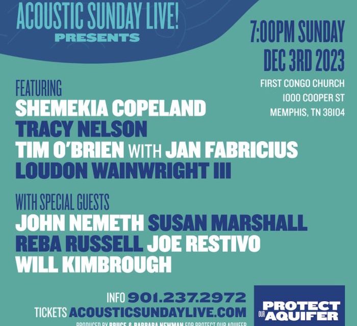 Acoustic Sunday Live! December 5 – Annual Protect Our Aquifer Benefit