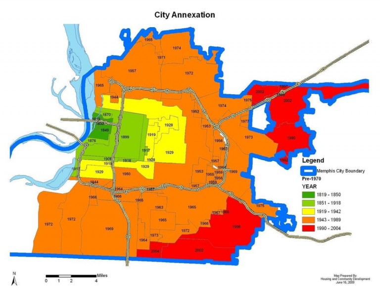 Data Points Memphis Density and Land Area Smart City Memphis