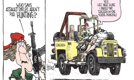 Assault Rifle Hunting, A Cartoon by Award-Winning Bill Day