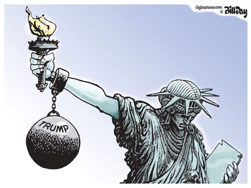 Liberty Ball and Chain, a Cartoon by Award-Winning Bill Day