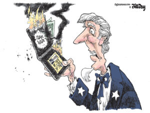 Blowing Up The Economy, A Cartoon by Award-Winning Bill Day