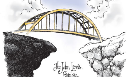 The John Lewis Bridge, A Cartoon By Award-Winning Bill Day