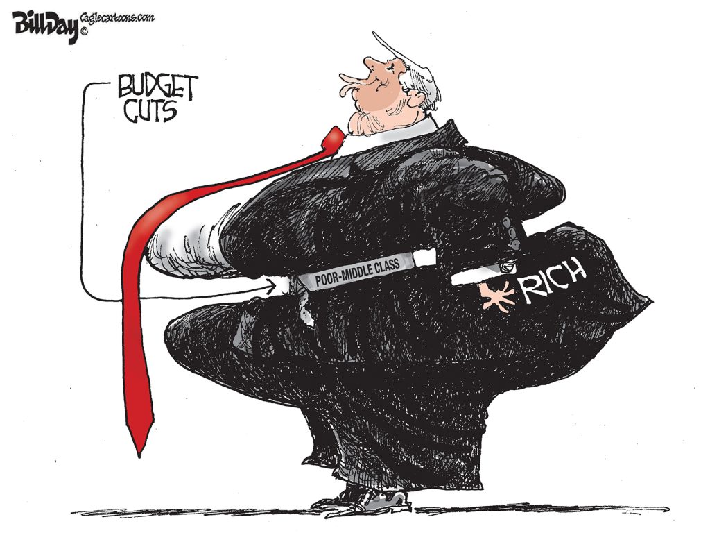 Budget Cuts, A Cartoon by Award-Winning Bill Day