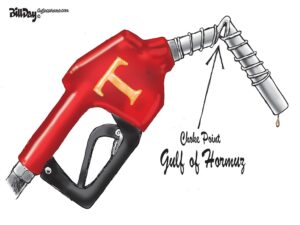 Gulf of Hormuz Choke Point, A Cartoon by Award-Winning Bill Day