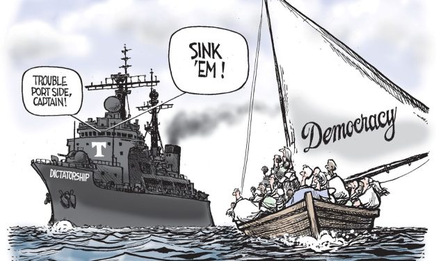 Sinking Democracy, A Cartoon by Award-Winning Bill Day