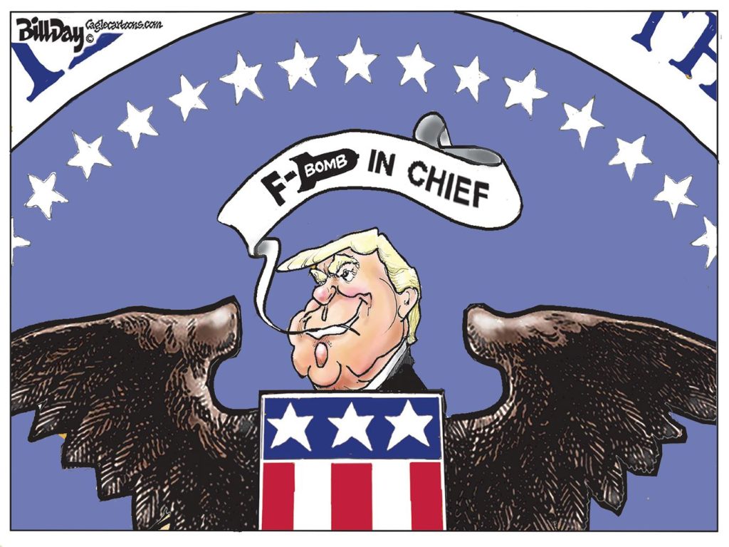 F-Bomb-in-Chief, A Cartoon by Award-Winning Bill Day