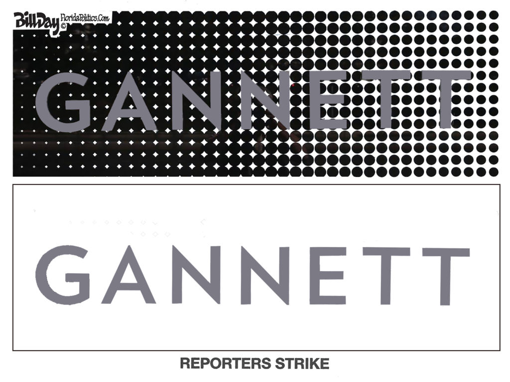 Gannett Reporters Strike, A Cartoon by Award-Winning Bill Day