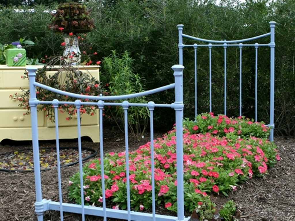 garden bed with flowers