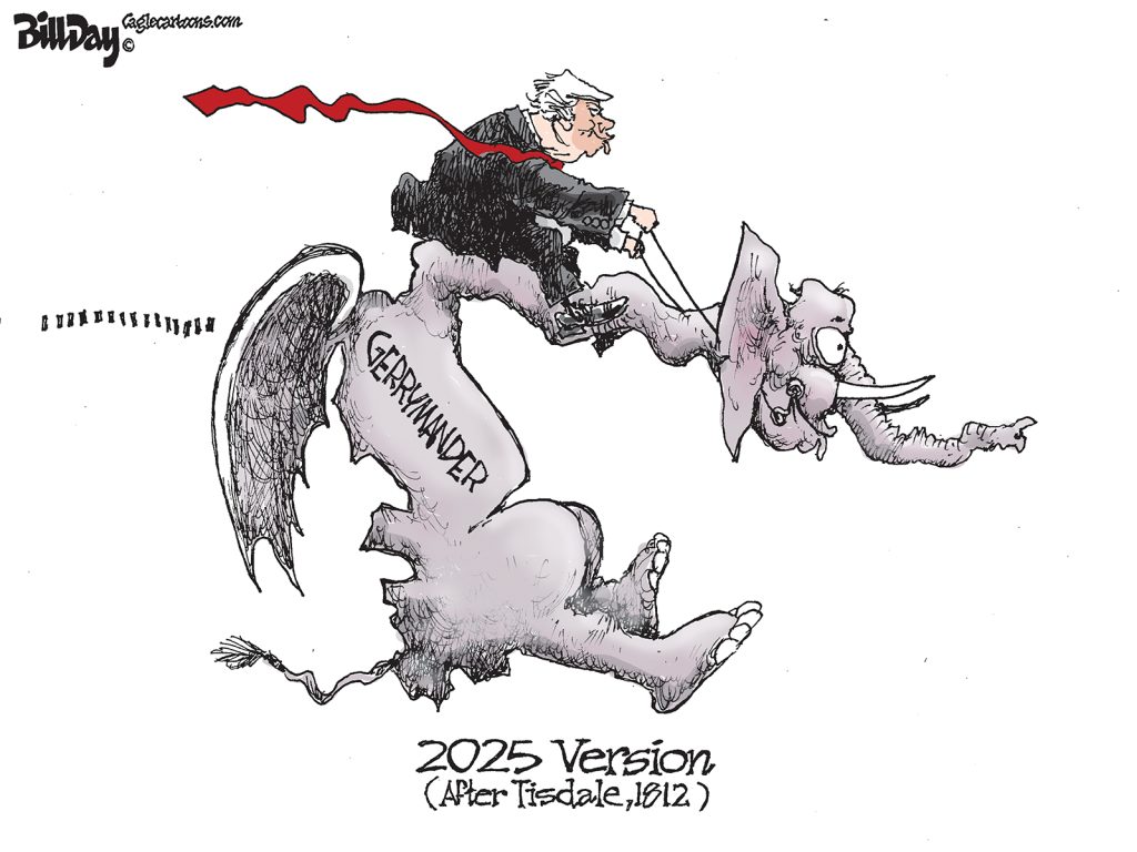 2025 Gerrymander, A Cartoon by Award-Winning Bill Day
