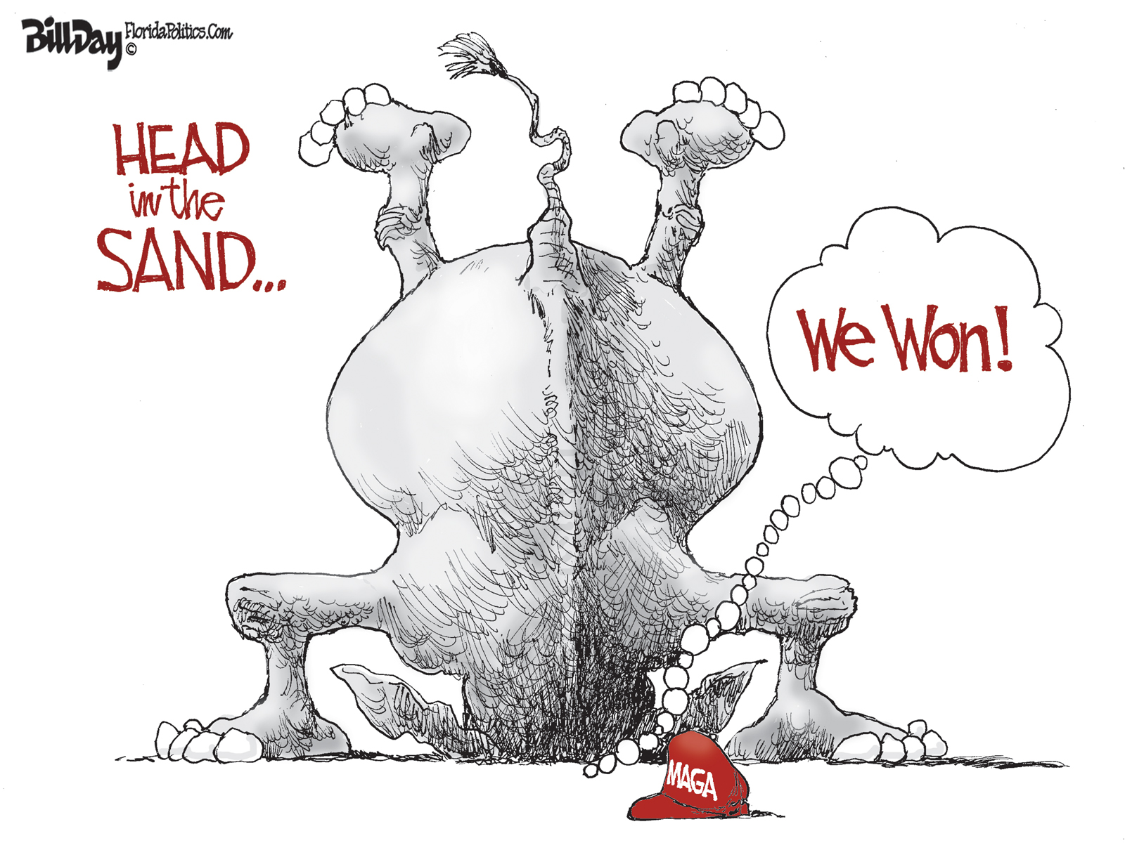 Head In Sand Cartoon