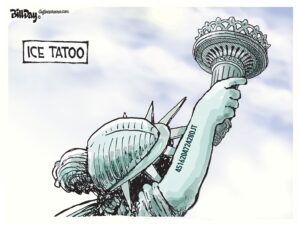 ICE Tattoo, A Cartoon by Award-Winning Bill Day