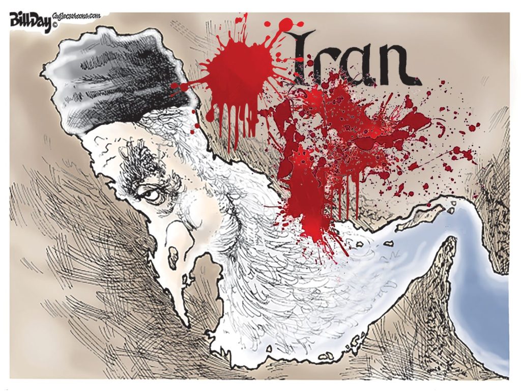 Iran Suppression, A Cartoon by Award-Winning Bill Day