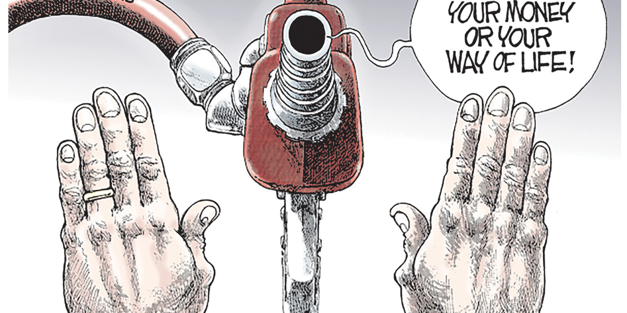 Your Money or Your Way of Life, A Cartoon by Award-Winning Bill Day
