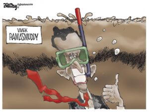 Mudslinging Vivek, A Cartoon by Award-Winning Bill Day