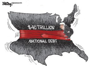 $40 Trillion National Debt, A Cartoon by Award-Winning Bill Day