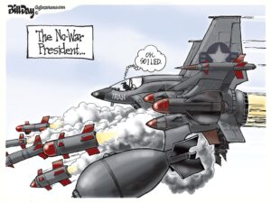 The No-War President, A Cartoon by Award-Winning Bill Day