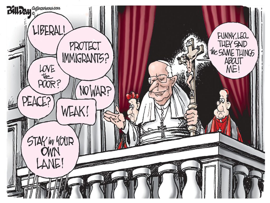 Pope and Trump, A Cartoon by Award-Winning Bill Day
