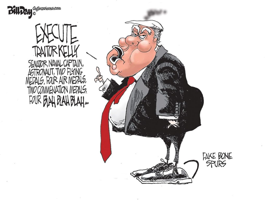 President Bone Spurs, A Cartoon by Award-Winning Bill Day