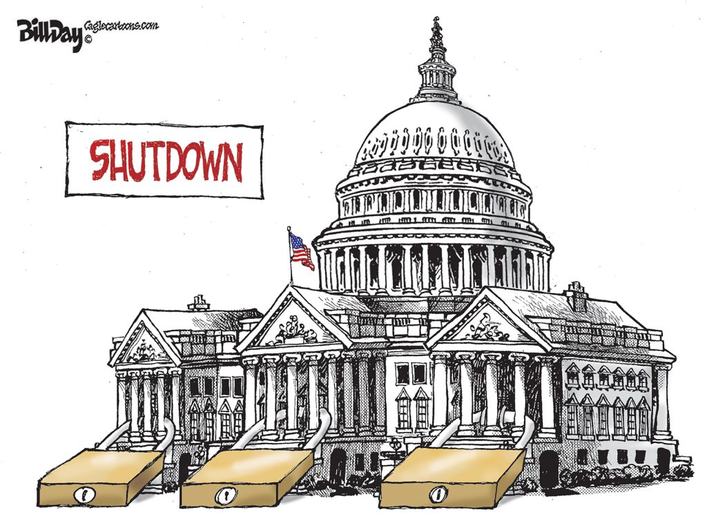 Shutdown, A Cartoon by Award-Winning Bill Day