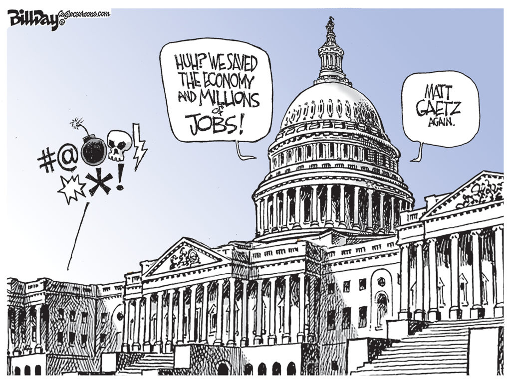No Shut Down, A Cartoon by Award-Winning Bill Day