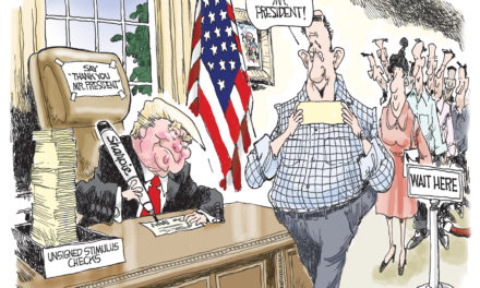 Stimulus Checks, A Cartoon by Award-Winning Bill Day