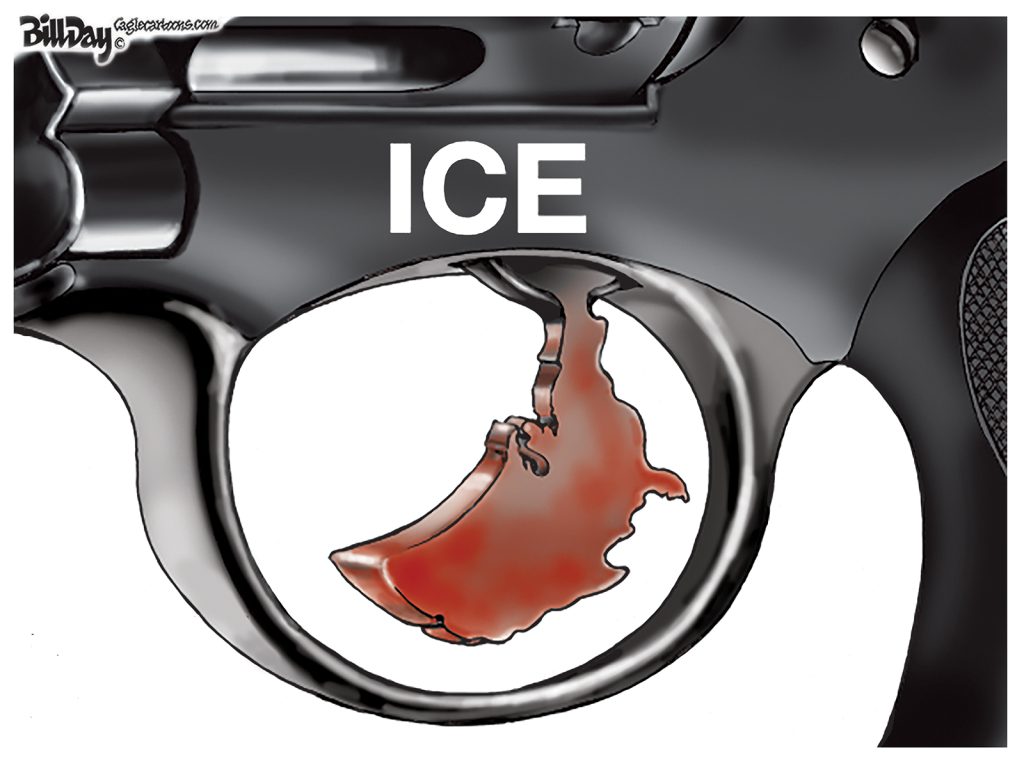 Trigger Happy ICE, A Cartoon by Award-Winning Bill Day